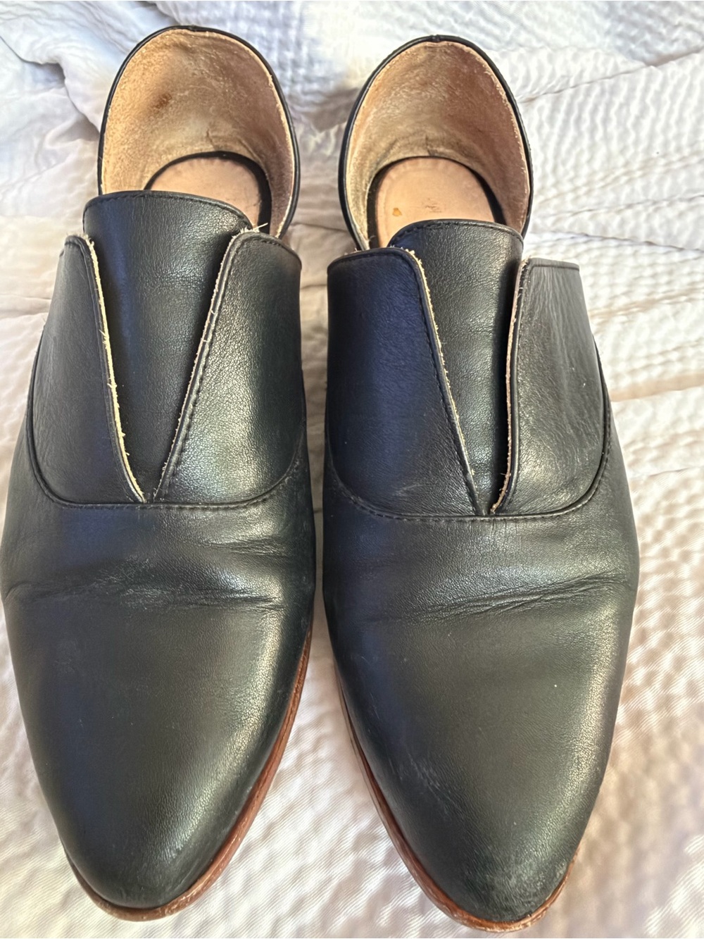 Women’s Emma D’Orsay Black Leather Slip-On Dress Shoes